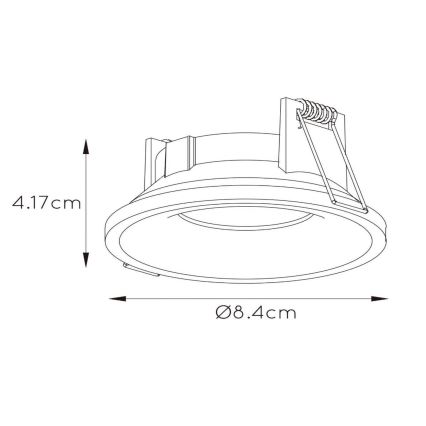 Lucide 09923/01/31 - Spot encastrable salle de bain ZIVA 1xGU10/50W/230V IP44 blanc