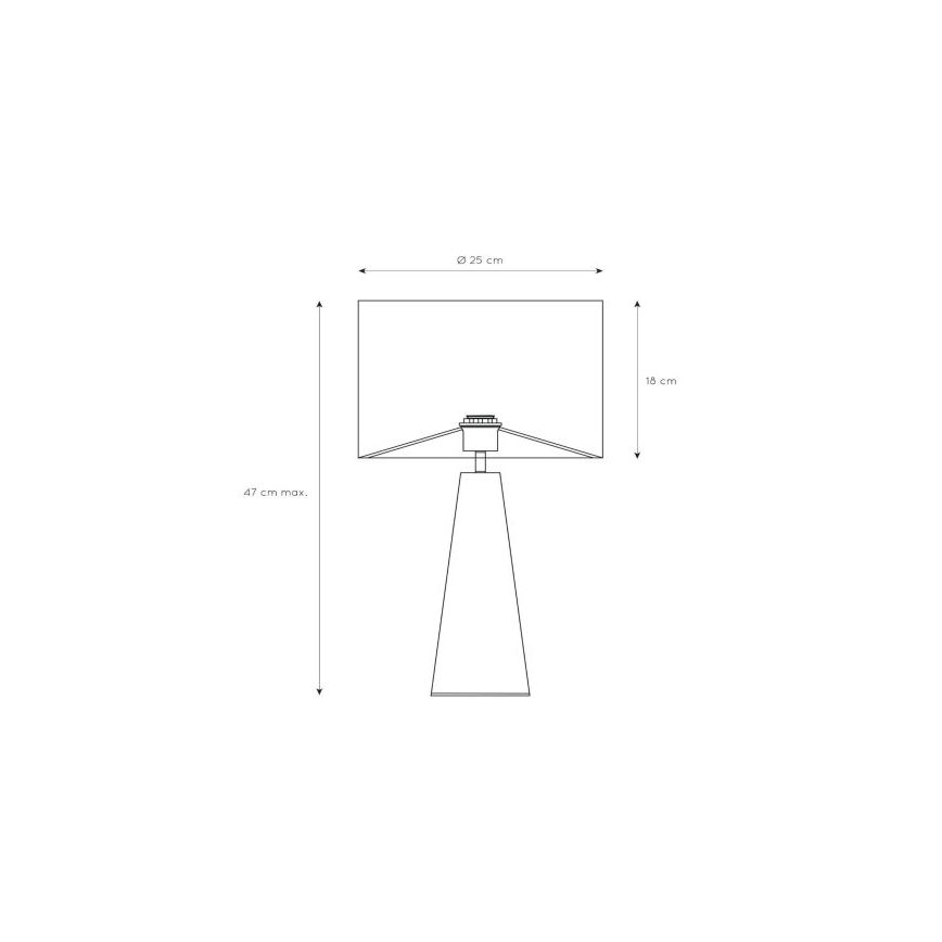 Lucide 10501/81/30 - Tischlampe VELVET 1xE27/40W/230V