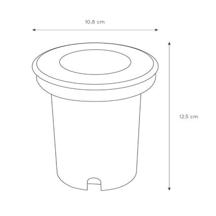 Lucide 11801/01/30 - Lampada da incasso per esterni BILTIN 1xGU10/35W/230V IP67 nero