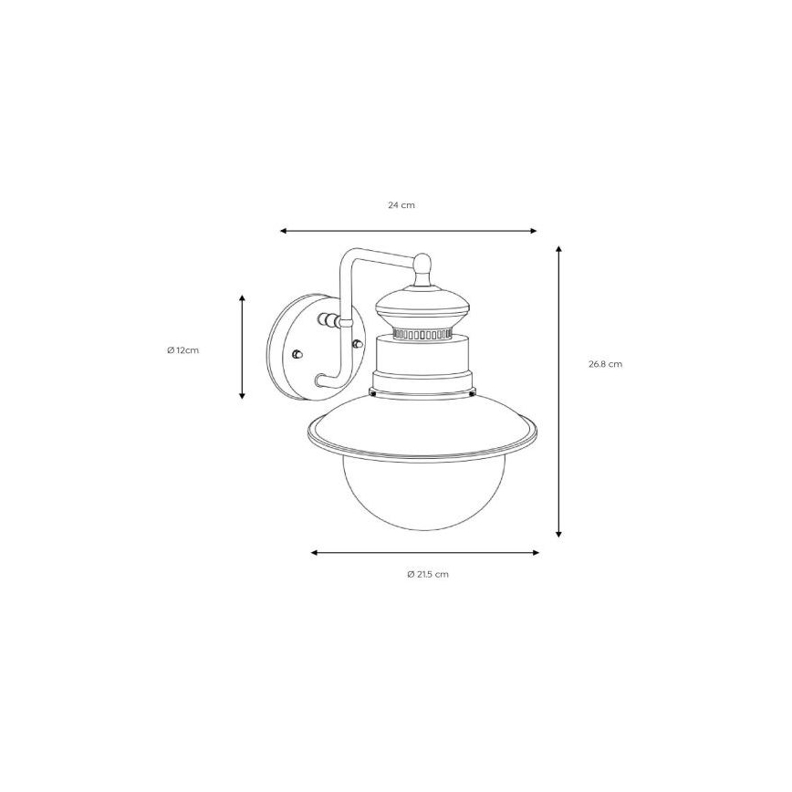 Lucide 11811/01/30 - Applique da esterno FIGO 1xE27/60W/230V