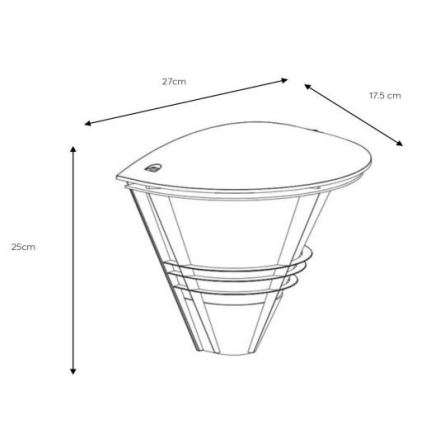 Lucide 11812/01/31 - Applique da esterno LIVIA 1xE27/60W/230V