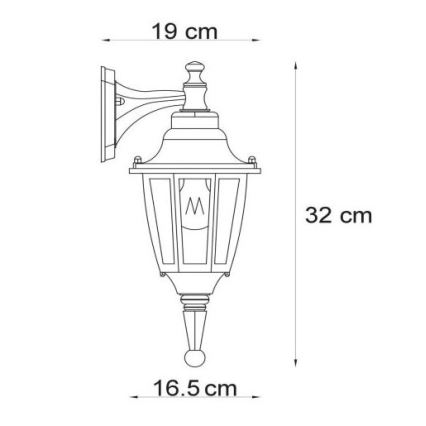 Lucide 11833/01/30 - Applique da esterno TIRENO 1xE27/60W/230V