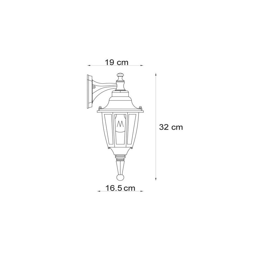 Lucide 11833/01/30 - Aussen Wandleuchte TIRENO 1xE27/60W/230V
