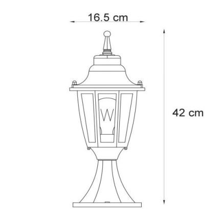 Lucide 11834/01/30 - Lampada da esterno TIRENO 1xE27/60W/230V nero