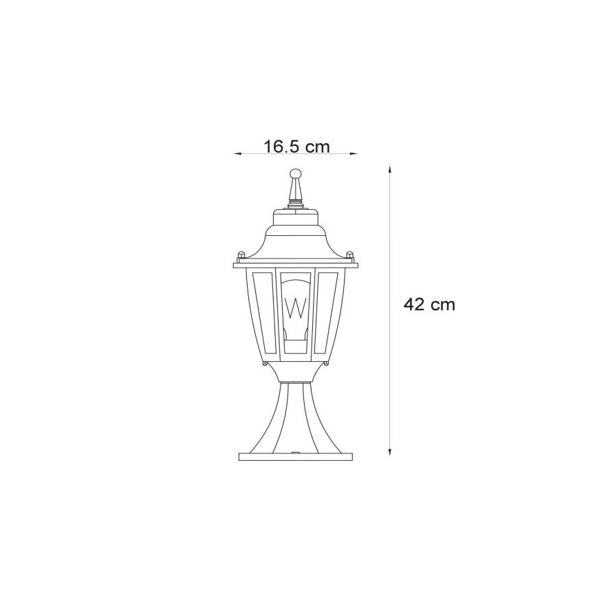 Lucide 11834/01/30 - Lampada da esterno TIRENO 1xE27/60W/230V nero