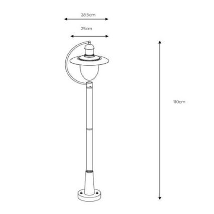 Lucide 11873/01/30 - Lampada da esterno ARUBA 1xE27/60W/230V