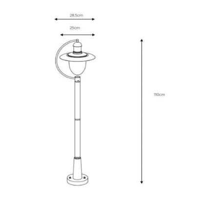 Lucide 11873/01/97 - Lampada da esterno ARUBA 1xE27/60W/230V