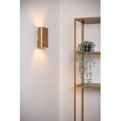 Lucide 12219/02/02 - Wandleuchte OVALIS 2xE14/9W/230V golden