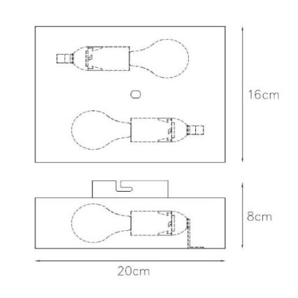 Lucide 12222/02/30 - Applique murale OVALIS 2xE14/9W/230V