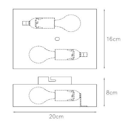 Lucide 12222/02/30 - Applique OVALIS 2xE14/9W/230V