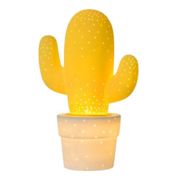 Lucide 13513/01/34 - Lampada da tavolo CACTUS 1xE14/40W/230V giallo
