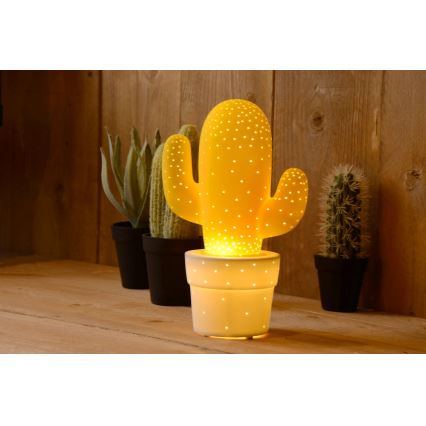 Lucide 13513/01/34 - Lampada da tavolo CACTUS 1xE14/40W/230V giallo