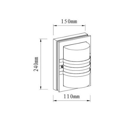 Lucide 14826/01/30 - Applique da esterno PRIVAS 1xE27/60W/230V IP44