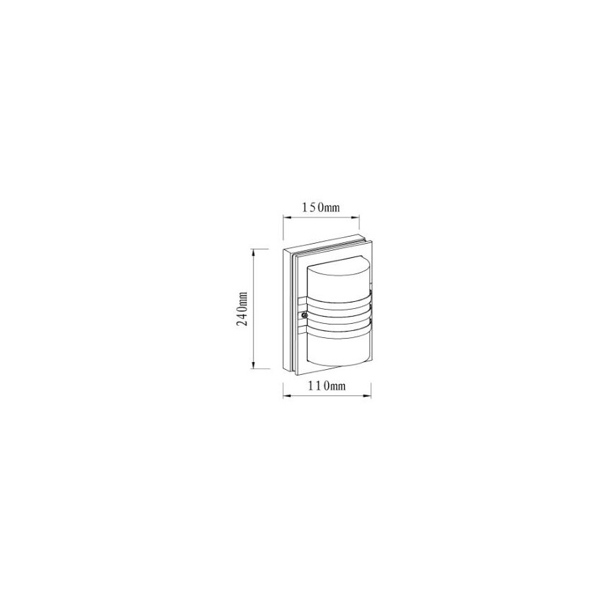 Lucide 14826/01/30 - Outdoor-Wandleuchte PRIVAS 1xE27/60W/230V IP44