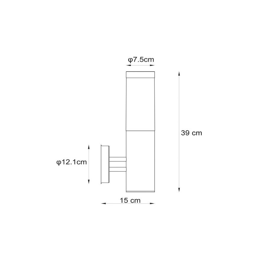 Lucide 14863/01/12 - Aussen Wandleuchte KIBO 1xE27/20W/230V
