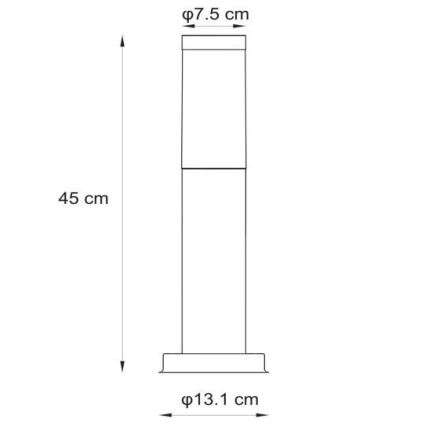 Lucide 14863/45/12 - Lampada da esterno KIBO 1xE27/20W/230V