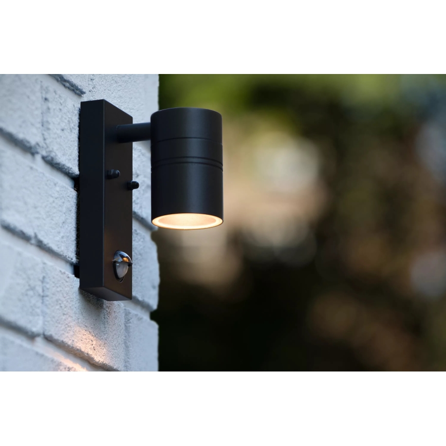 Lucide 14866/05/30 - LED-Außenleuchte mit Sensor ARNE-LED 1xGU10/5W/230V IP44