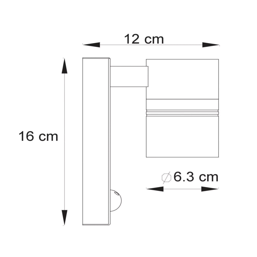 Lucide 14866/05/30 - LED-Außenleuchte mit Sensor ARNE-LED 1xGU10/5W/230V IP44