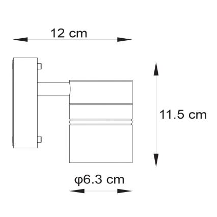 Lucide 14867/05/12 - Applique a LED da esterno ARNE-LED 1xGU10/5W/230V