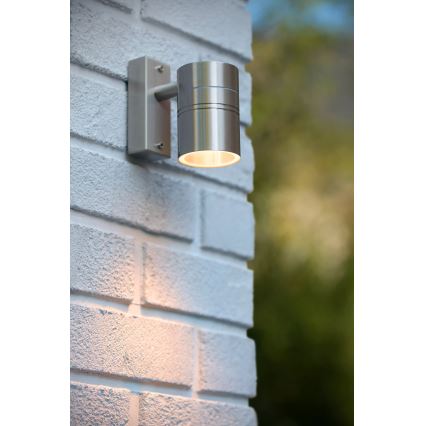 Lucide 14867/05/12 - LED Außenleuchte mit Sensor ARNE-LED 1xGU10/5W/230V chrom matt