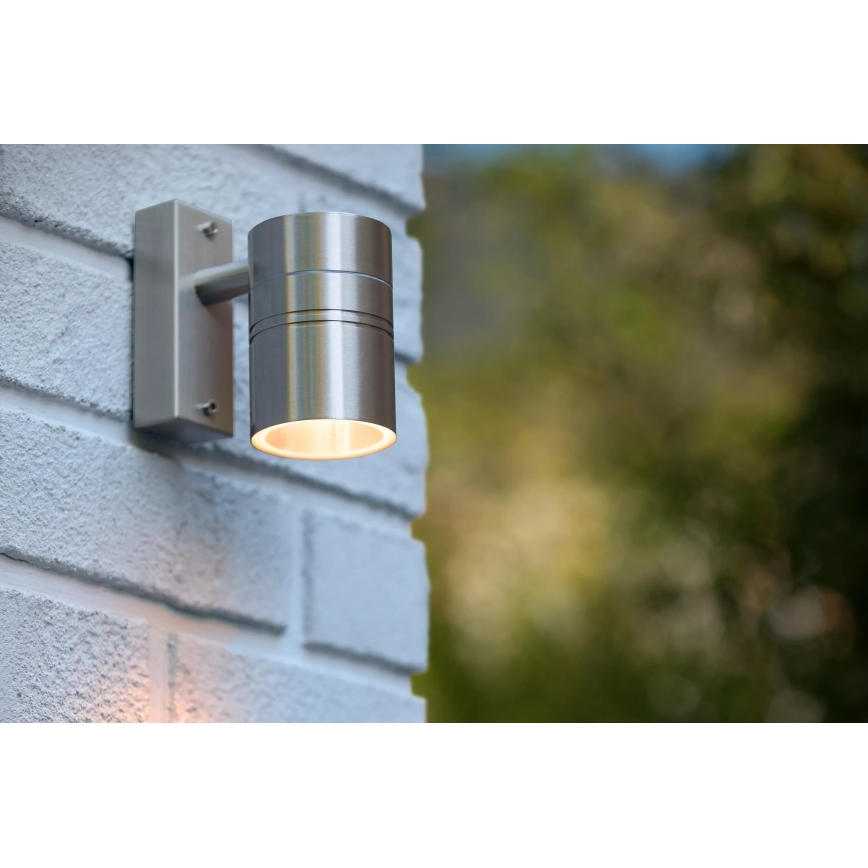 Lucide 14867/05/12 - LED Außenleuchte mit Sensor ARNE-LED 1xGU10/5W/230V chrom matt