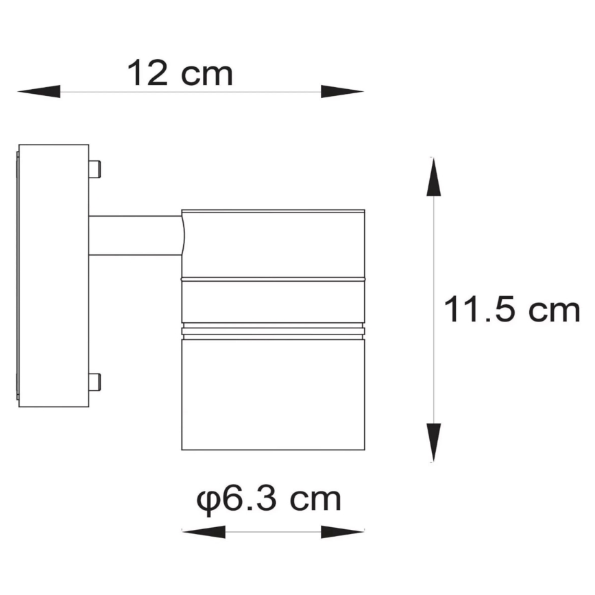 Lucide 14867/05/30 - LED Auβen-Wandbeleuchtung ARNE-LED 1xGU10/5W/230V
