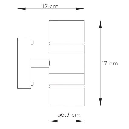 Lucide 14867/11/12 - Applique a LED da esterno ARNE-LED 2xGU10/5W/230V