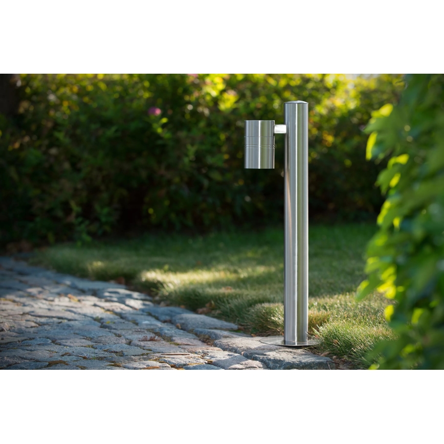 Lucide 14867/49/12 - Lampadaire LED extérieur ARNE-LED 1xGU10/5W/230V Chrome mat IP44