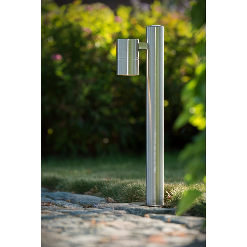 Lucide 14867/49/12 - Lampadaire LED extérieur ARNE-LED 1xGU10/5W/230V Chrome mat IP44
