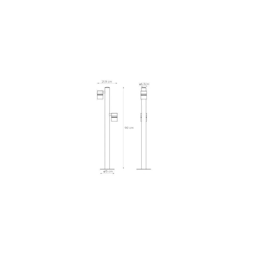 Lucide 14867/98/30 - LED Aussenlampe ARNE-LED 2xGU10/5W/230V
