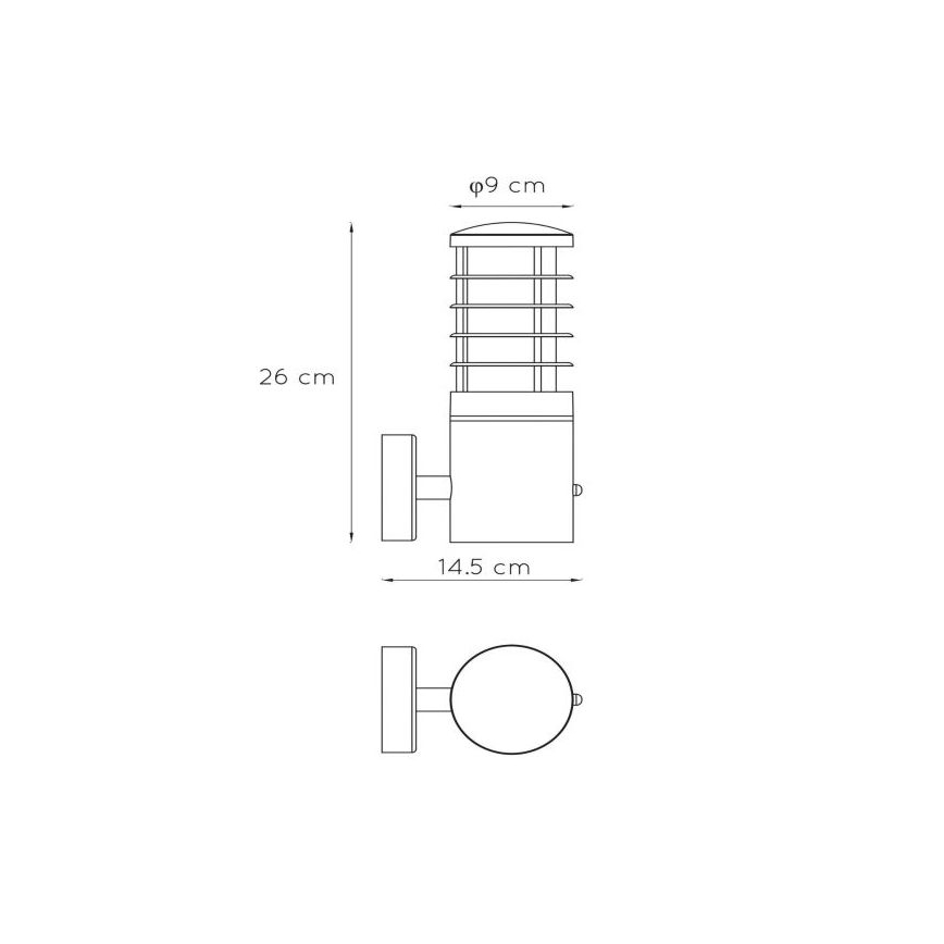 Lucide 14871/01/30 - Applique da esterno con sensore SOLID 1xE27/60W/230V IP54