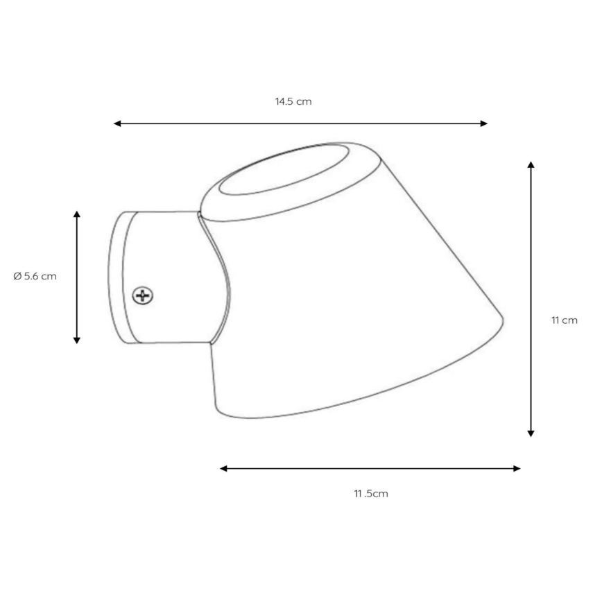 Lucide 14881/05/31 - Applique a LED da esterno DINGO 1xGU10/5W/230V IP44
