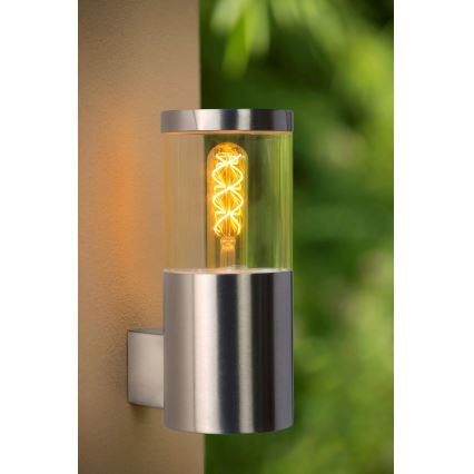 Lucide 14899/01/12 - Outdoor-Wandleuchte FEDOR 1xE27/40W/230V IP44 matt Chrom