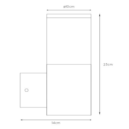 Lucide 14899/01/12 - Outdoor-Wandleuchte FEDOR 1xE27/40W/230V IP44 matt Chrom