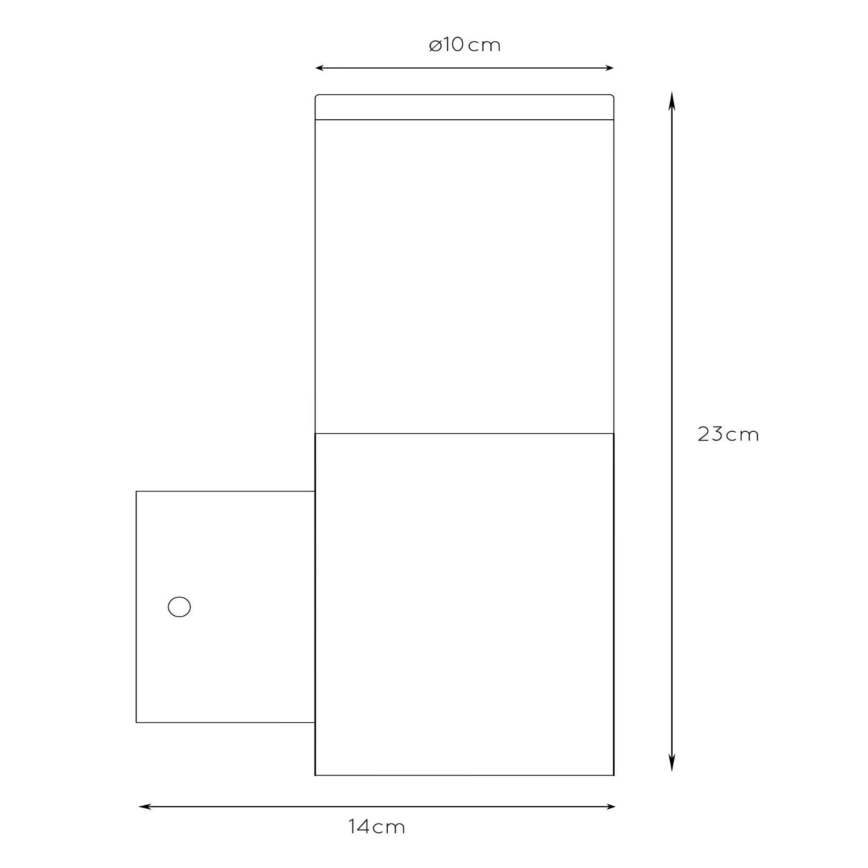 Lucide 14899/01/12 - Outdoor-Wandleuchte FEDOR 1xE27/40W/230V IP44 matt Chrom