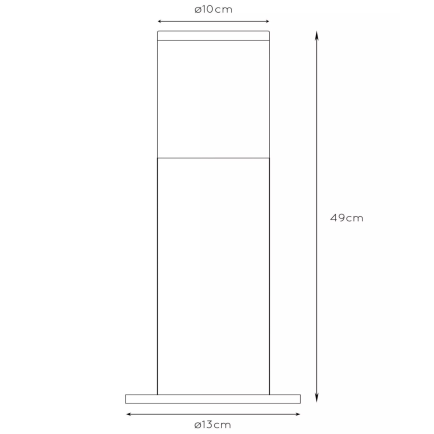 Lucide 14899/50/12 - Außenleuchte FEDOR 1xE27/40W/230V IP44 49 cm matt Chrom