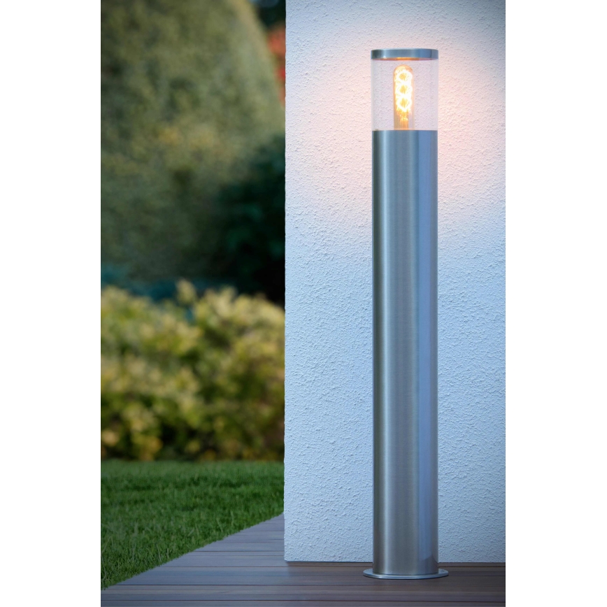 Lucide 14899/80/12 - Außenleuchte FEDOR 1xE27/40W/230V IP44 79 cm matt Chrom