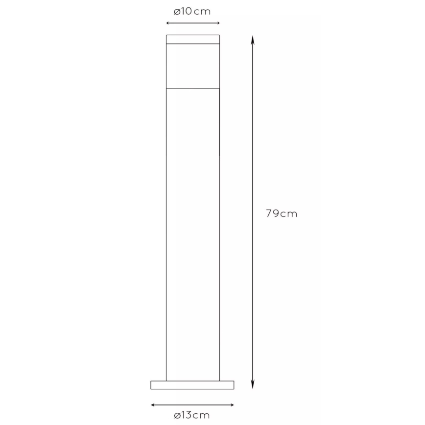 Lucide 14899/80/12 - Außenleuchte FEDOR 1xE27/40W/230V IP44 79 cm matt Chrom