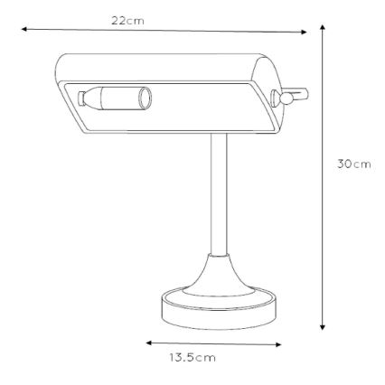 Lucide 17504/01/03 - Lampe de table BANKER 1xE14/40W/230V