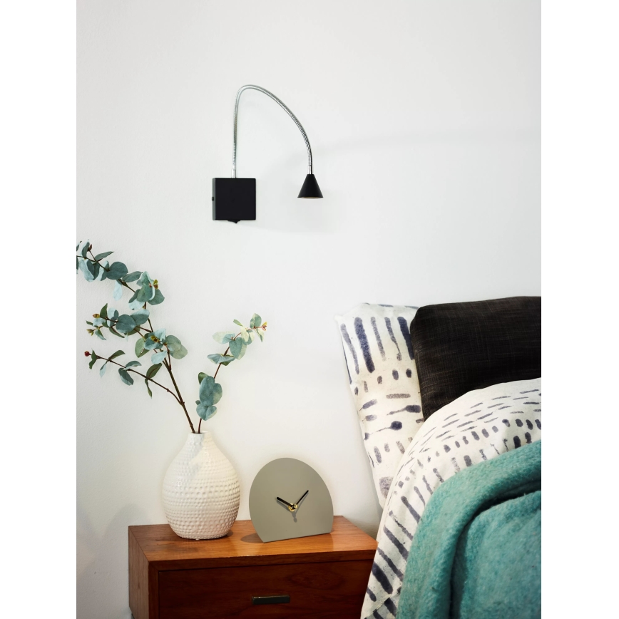 Lucide 18293/03/30 - LED Lampada flessibile piccola BUDDY LED/3W/230V nero