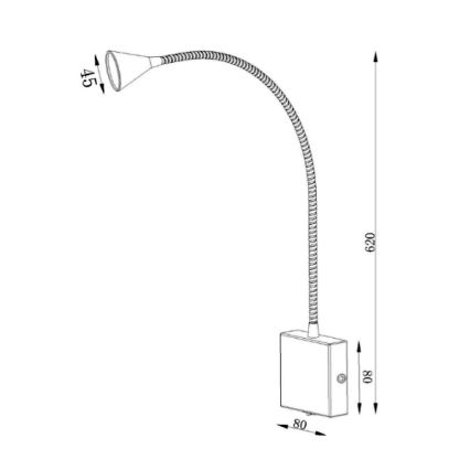 Lucide 18293/03/31 - Applique a LED BUDDY LED/3W/230V