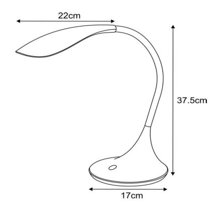 Lucide 18652/06/30 - Lampe de table flexible EMIL 1xLED/4,5W/230V