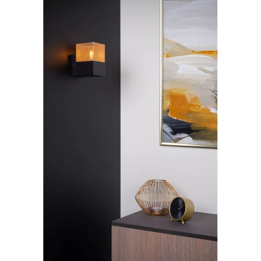 Lucide 21223/01/02 - Applique RENATE 1xE27/40W/230V oro/nero