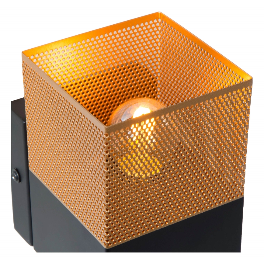 Lucide 21223/01/02 - Applique RENATE 1xE27/40W/230V oro/nero
