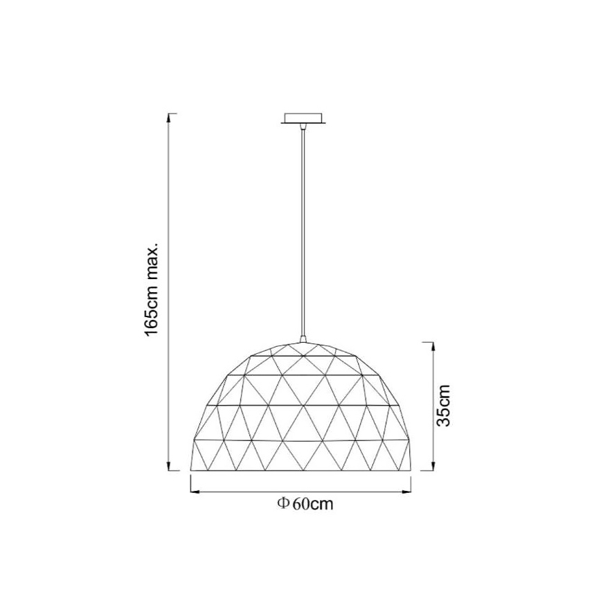 Lucide 21409/60/30 - Lampada a sospensione OTONA 3xE27/60W/230V nero