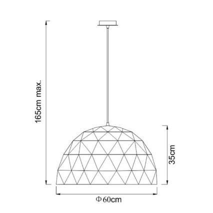 Lucide 21409/60/30 - Pendelleuchte OTONA 3xE27/60W/230V schwarz