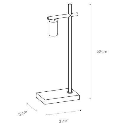 Lucide 21521/01/30 - Lampe de table LEANNE 1xE27/40W/230V