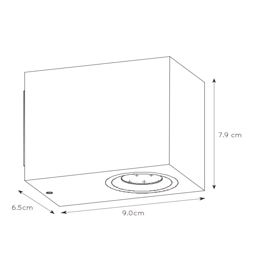 Lucide 22860/05/30 - Applique murale LED extérieure à intensité variable ZORA 1xGU10/5W/230V IP44