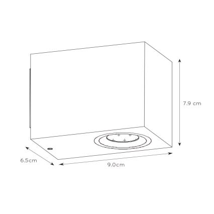 Lucide 22860/05/31 - Applique murale LED extérieure à intensité variable ZORA 1xGU10/5W/230V IP44