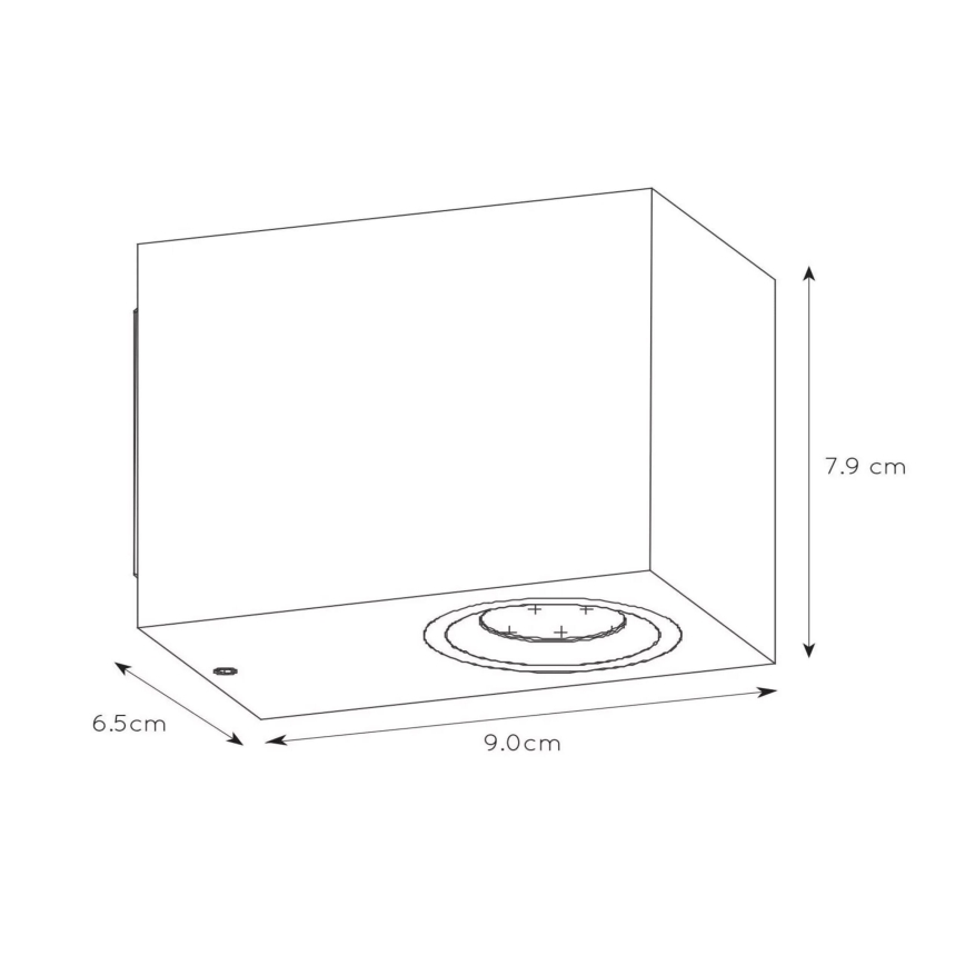 Lucide 22860/05/31 - Applique murale LED extérieure à intensité variable ZORA 1xGU10/5W/230V IP44